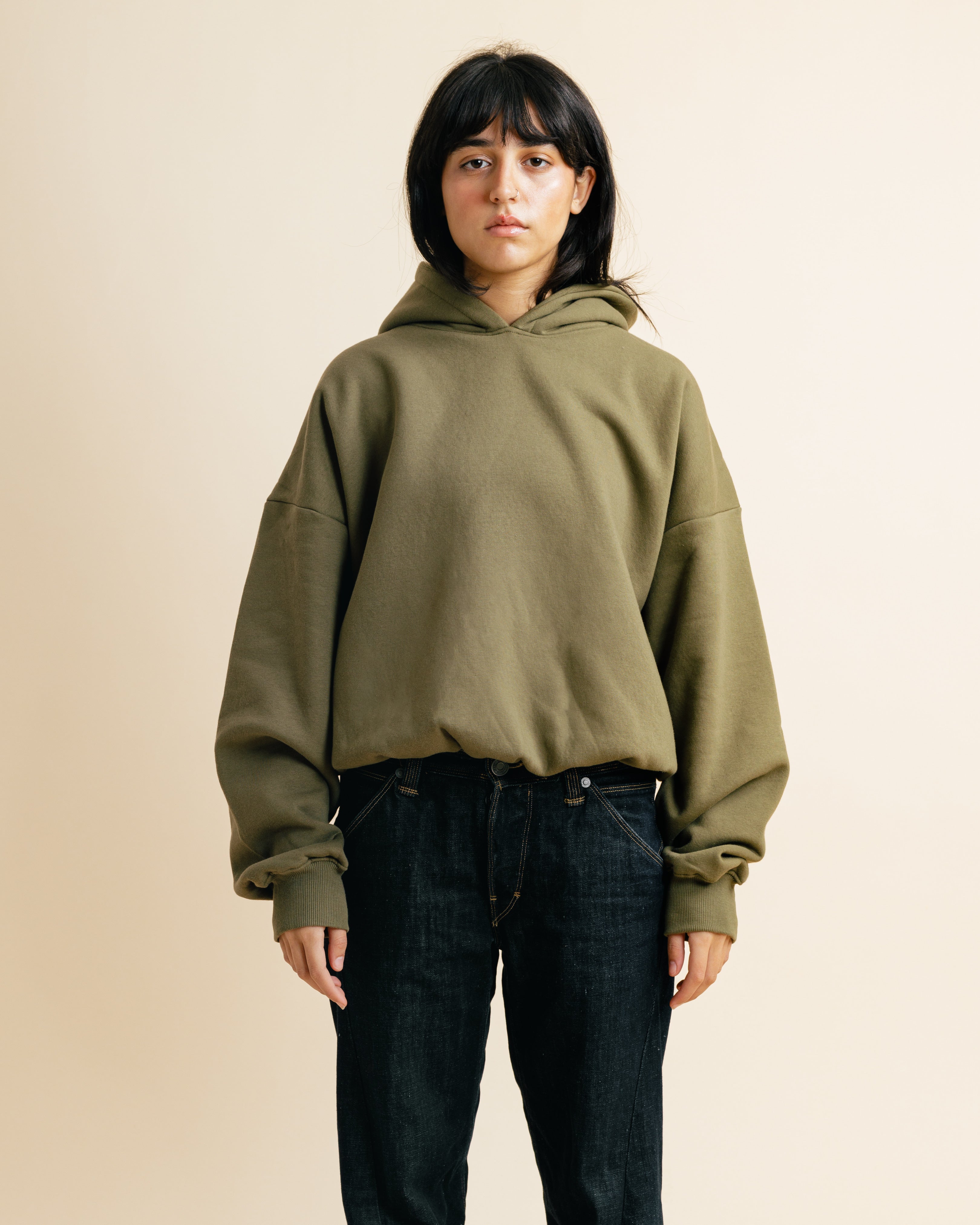 The Hoodie in Olive Unisex