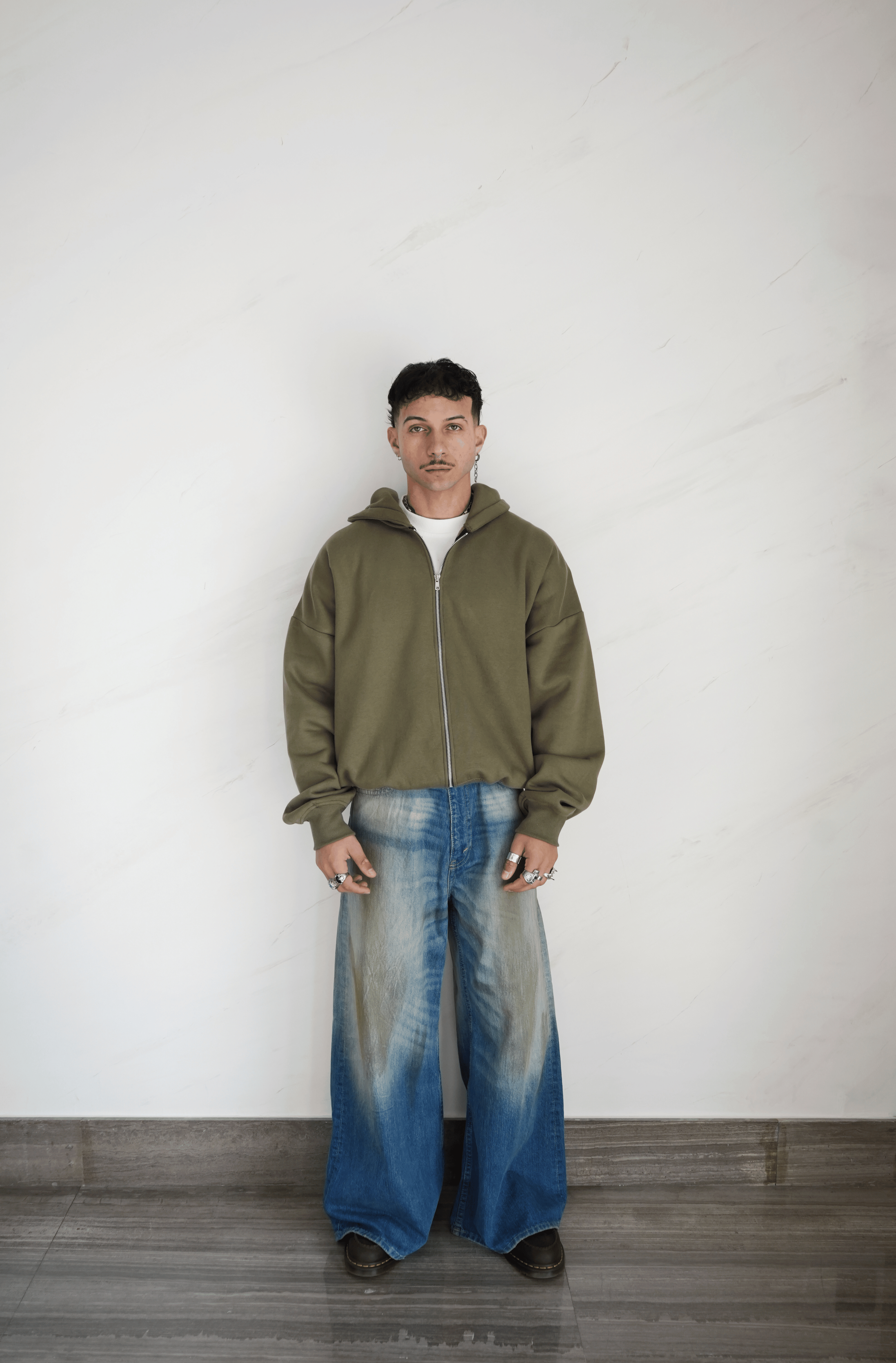 The Zipper in Olive Unisex