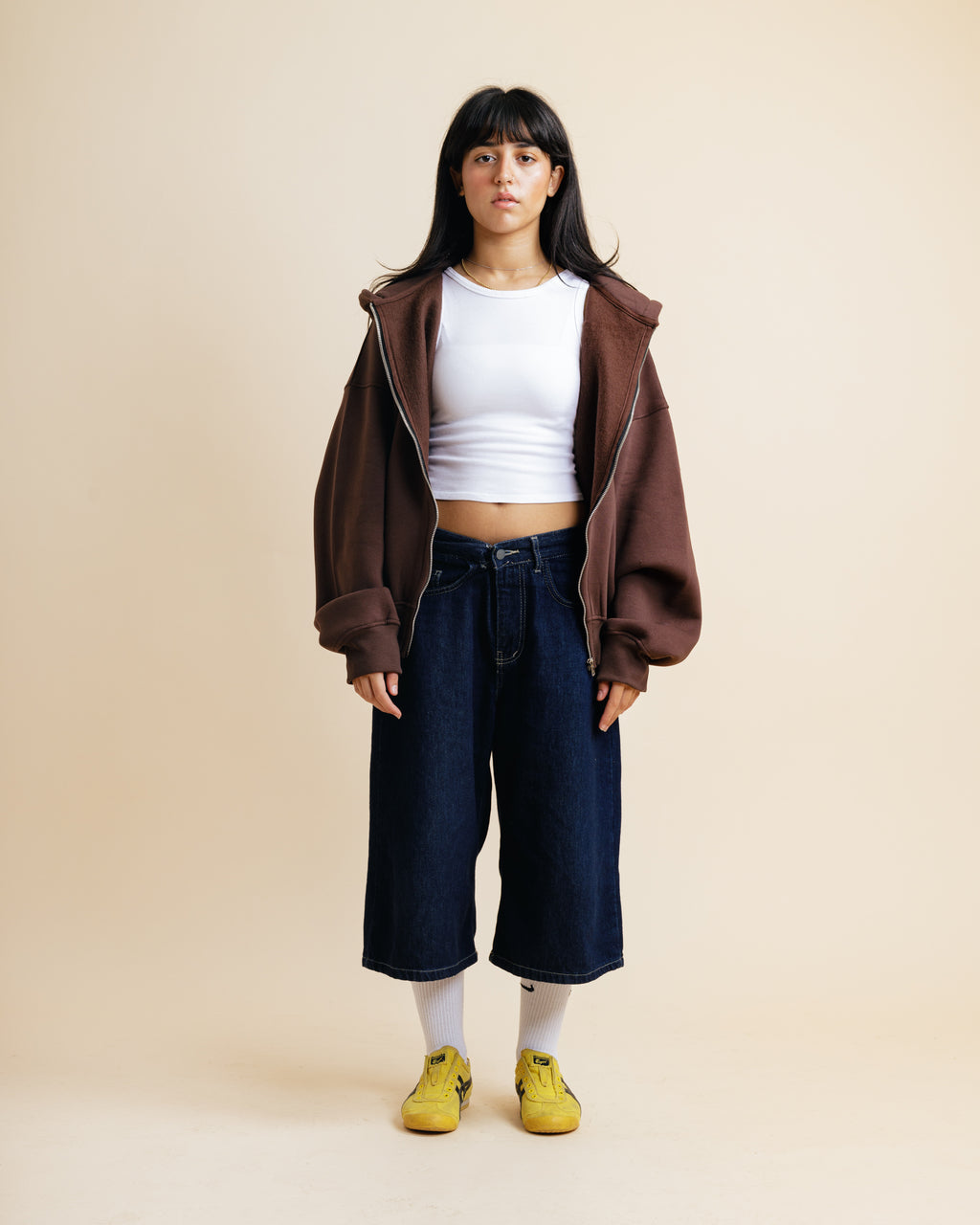 The Zipper in Coffee Brown Uni Sex