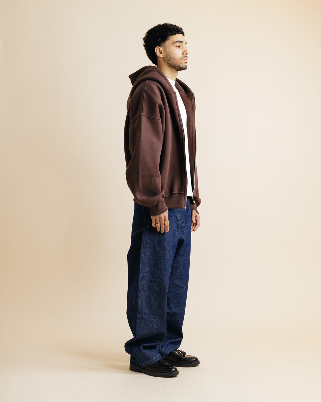 The Zipper in Coffee Brown Uni Sex