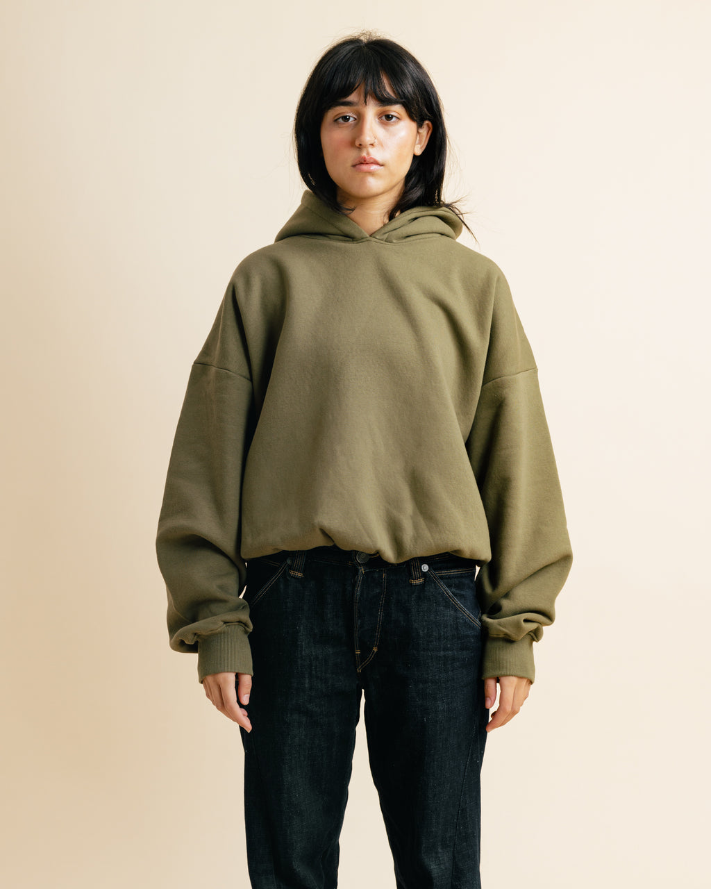 The Hoodie in Olive Unisex