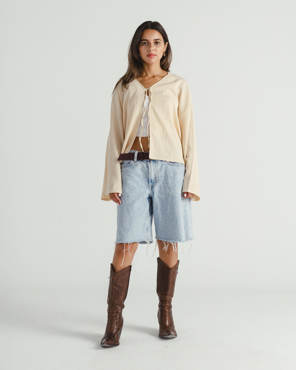 Linen Drift Tie Cardigan