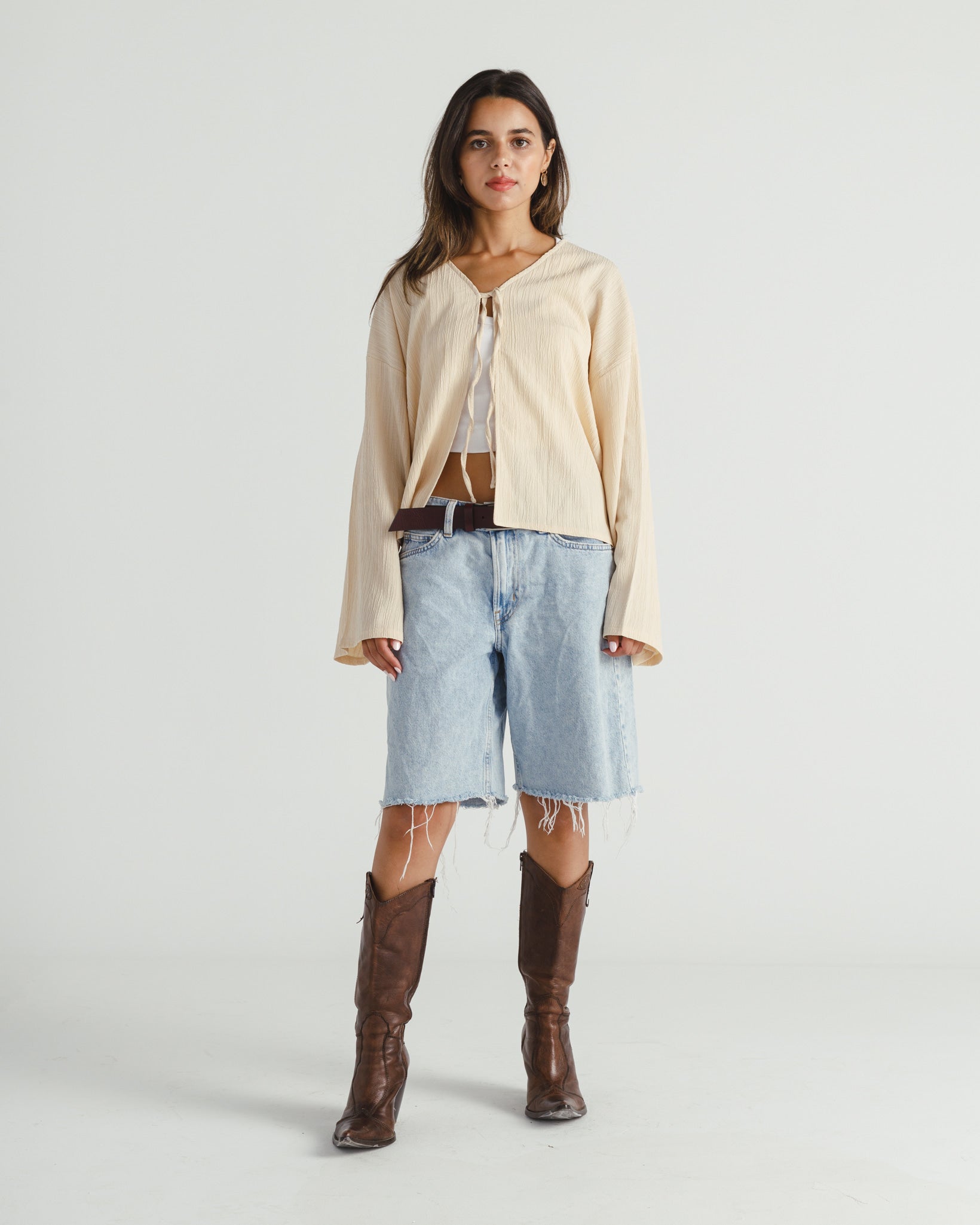 Linen Drift Tie Cardigan
