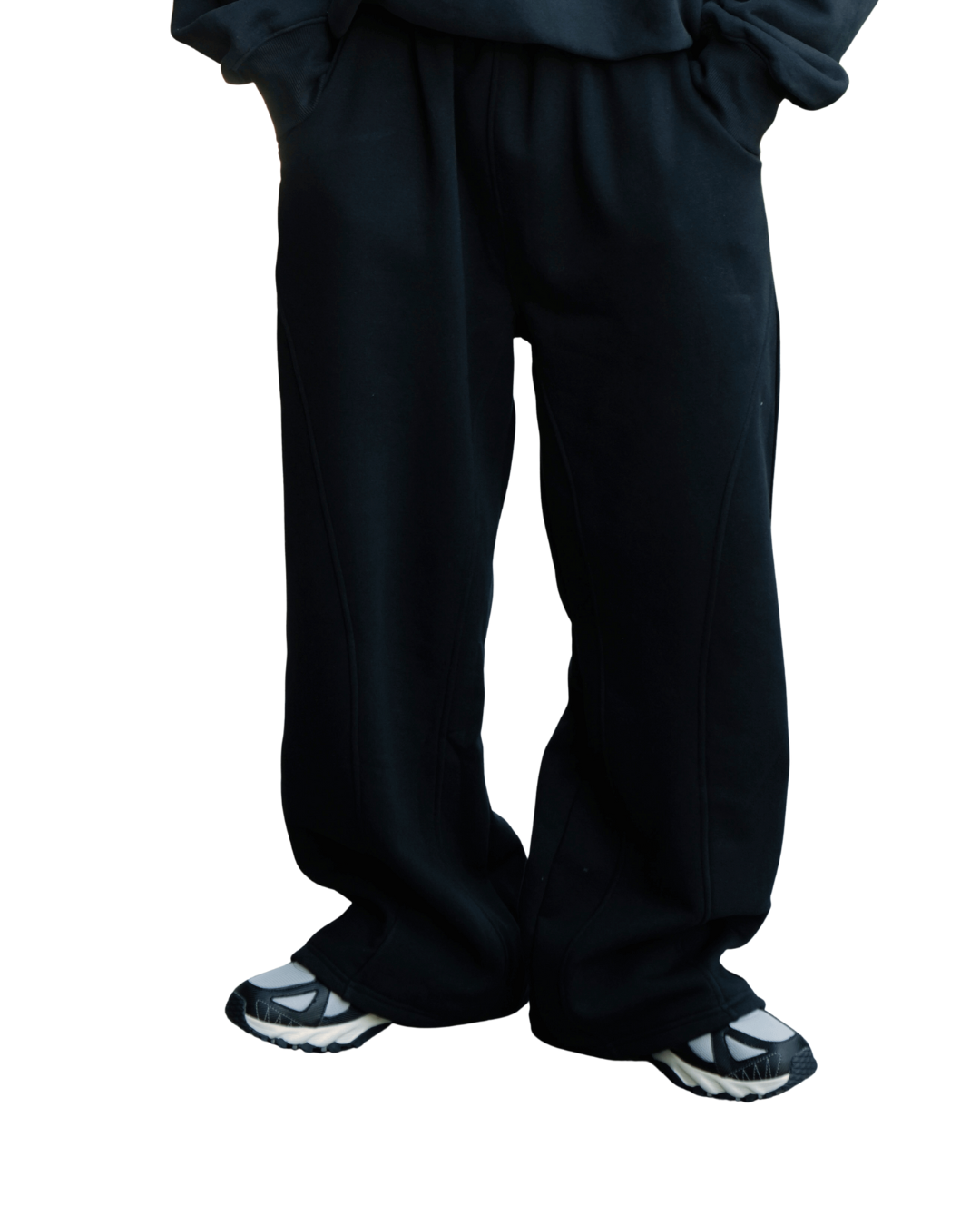 Jet Black Trackpants Unisex