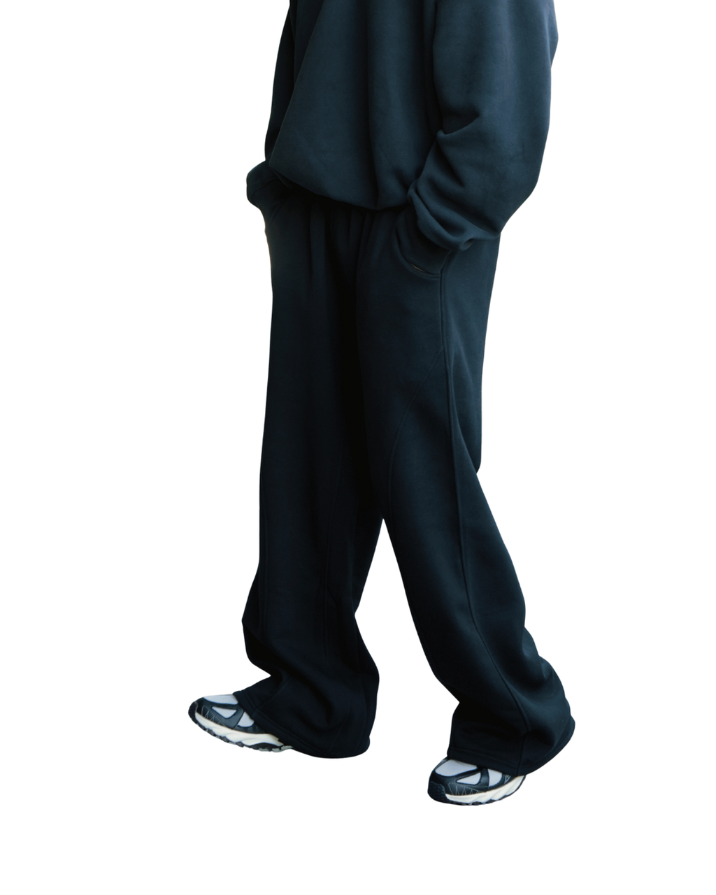 Jet Black Trackpants Unisex