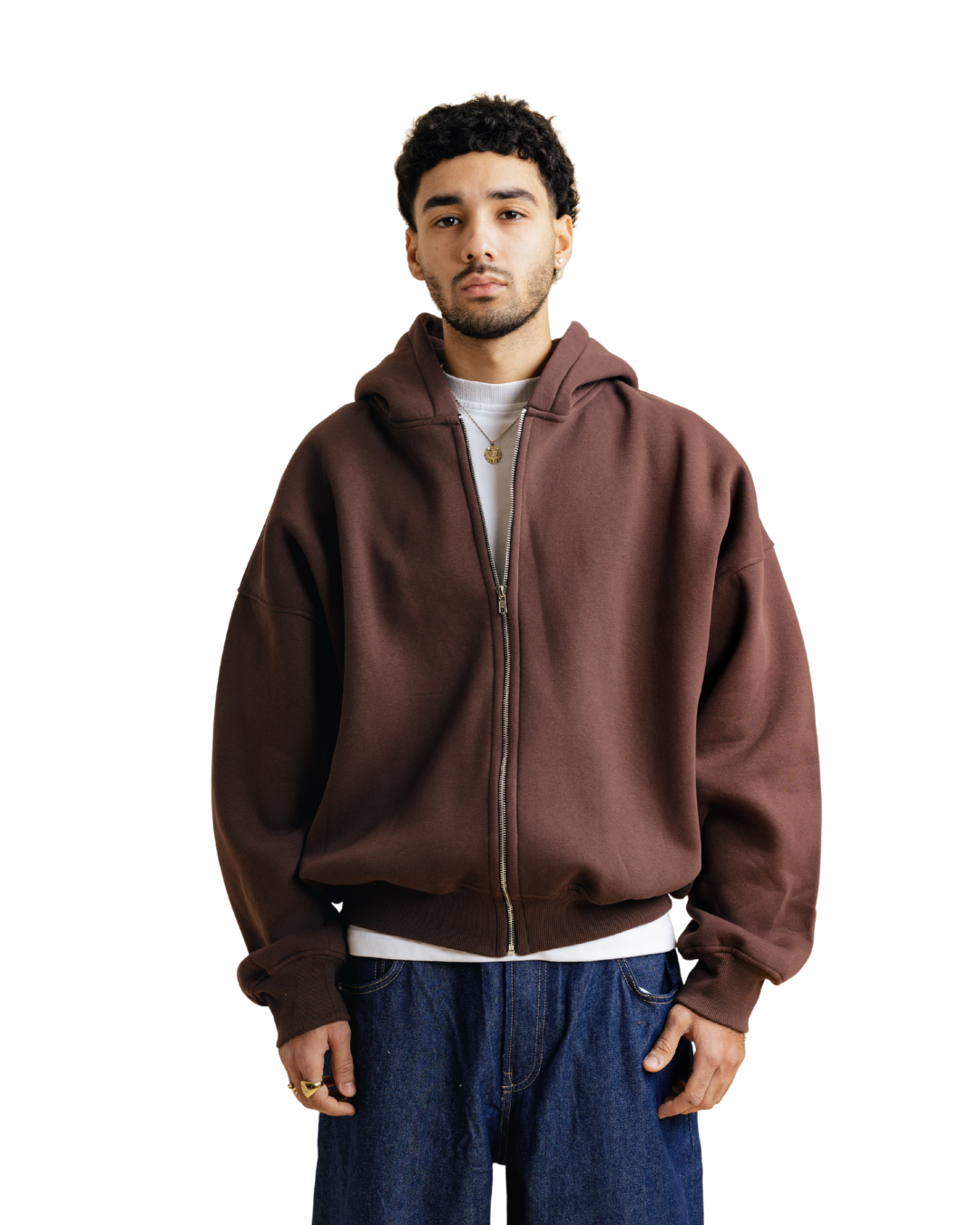 The Zipper in Coffee Brown Uni Sex