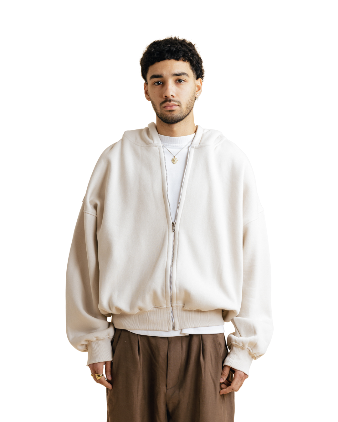 The Zipper in Butter Cream Uni Sex