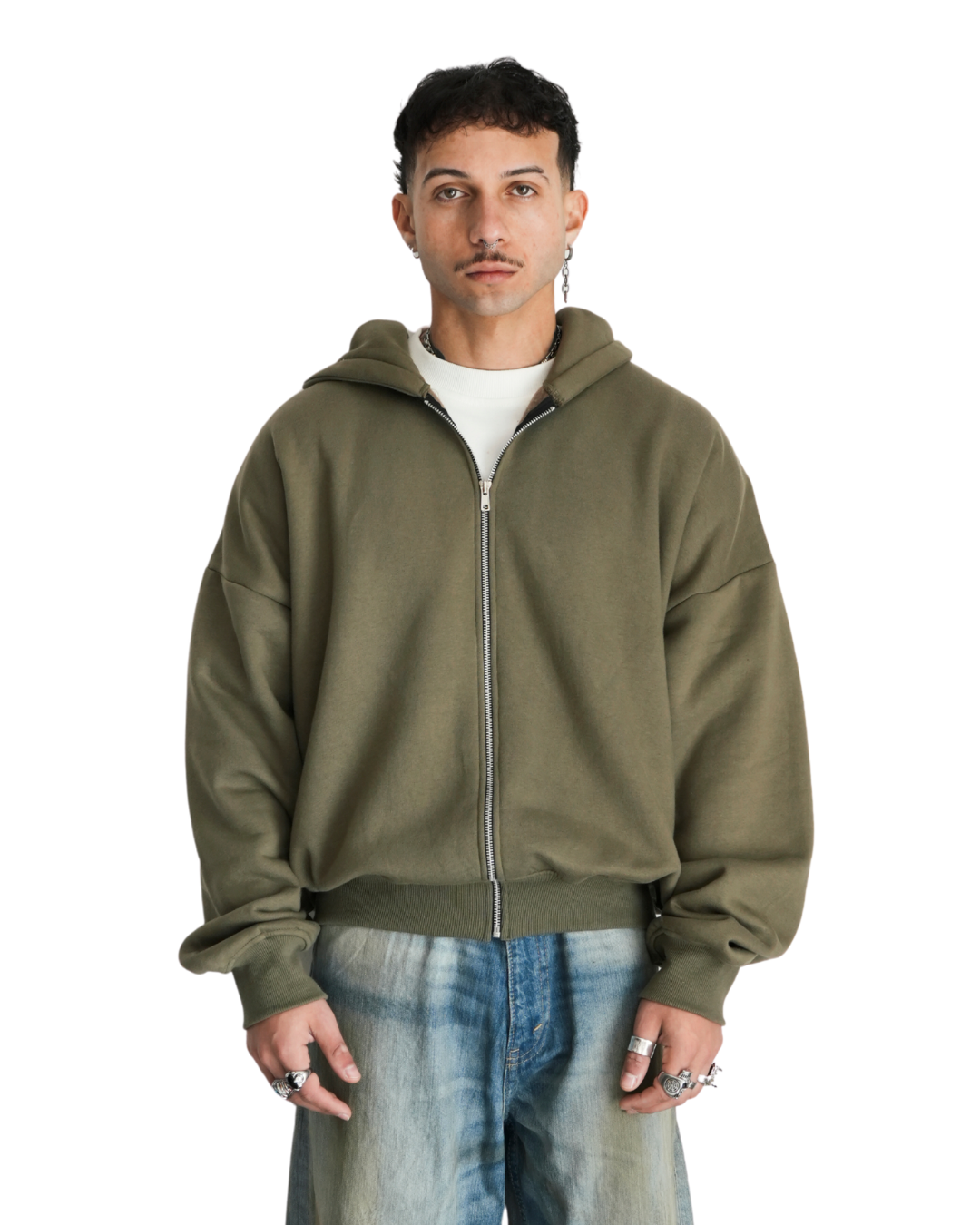 The Zipper in Olive Unisex