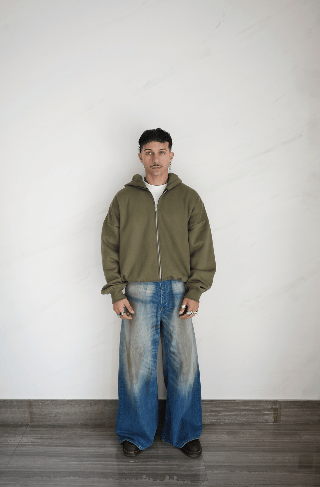 The Zipper in Olive Unisex
