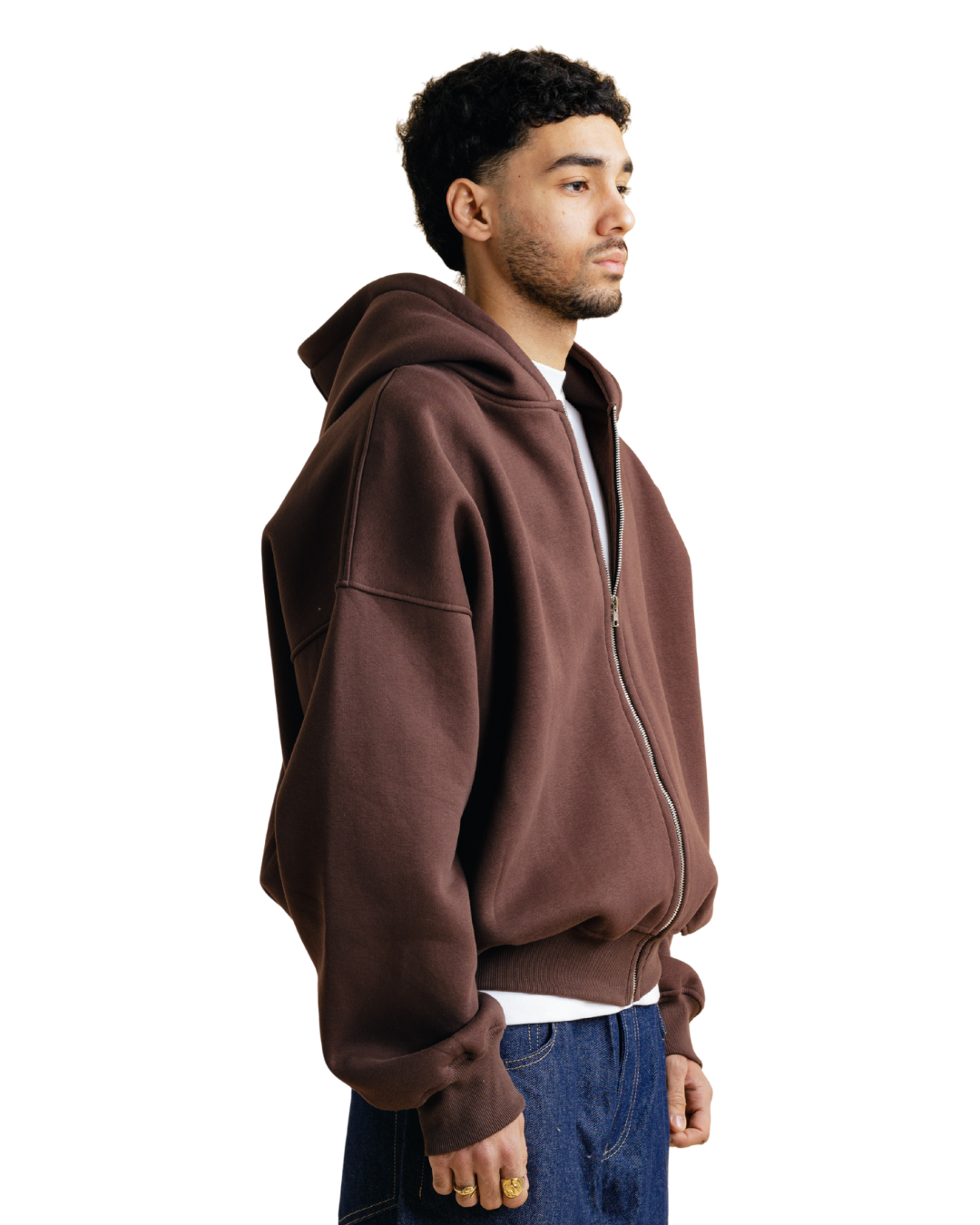 The Zipper in Coffee Brown Uni Sex