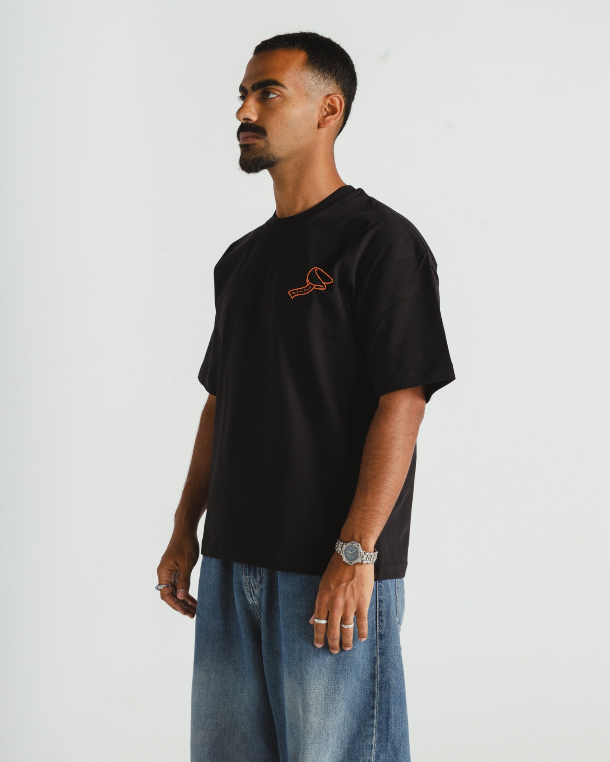 Fortune Cookie Black x Burnt Orange