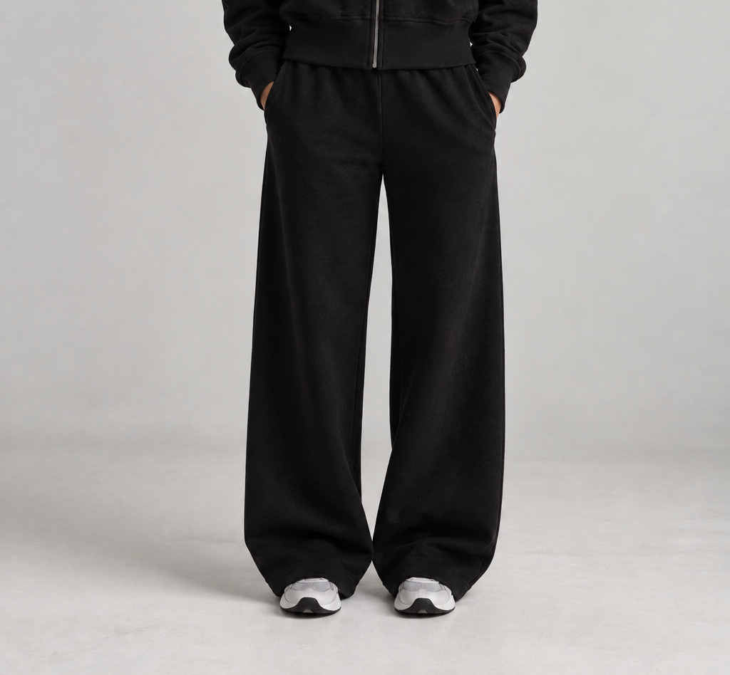 Black Essential Wide-Leg
