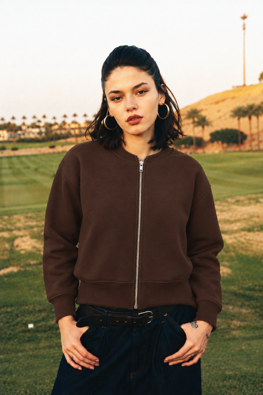 Crewneck Zip Up