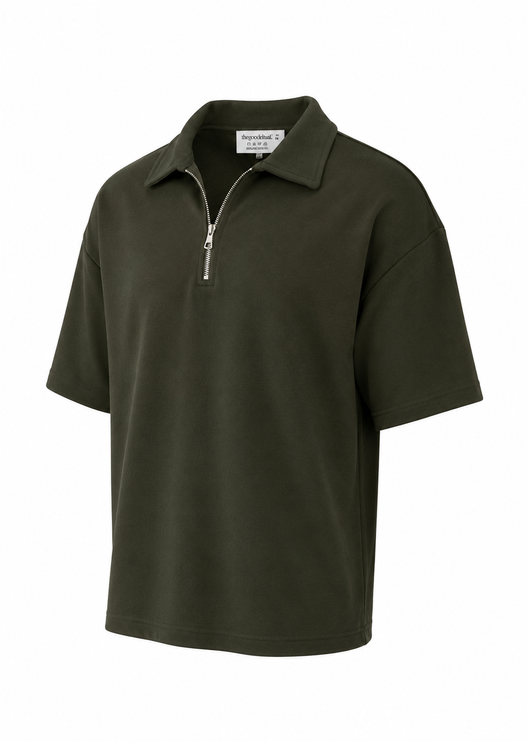 The Half Zip in Olive