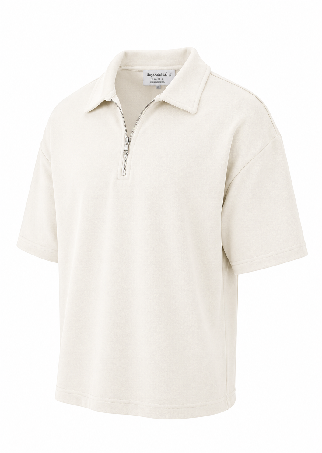 The Half Zip in Off White
