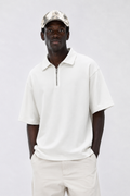 The Half Zip in Off White