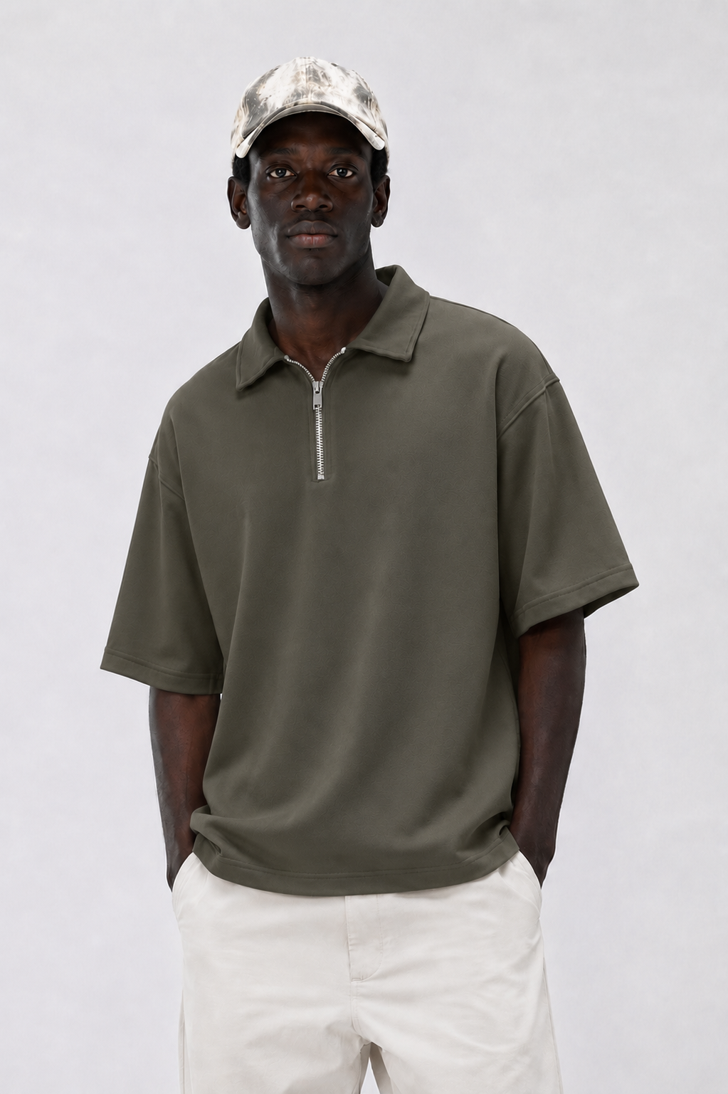 The Half Zip in Olive
