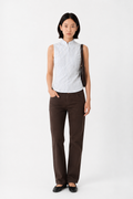 Mandarin Button Top