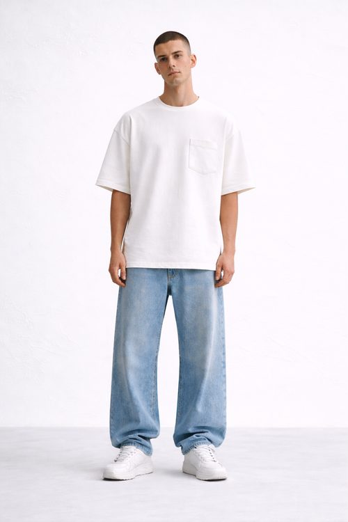 Form Pocket Tee in White