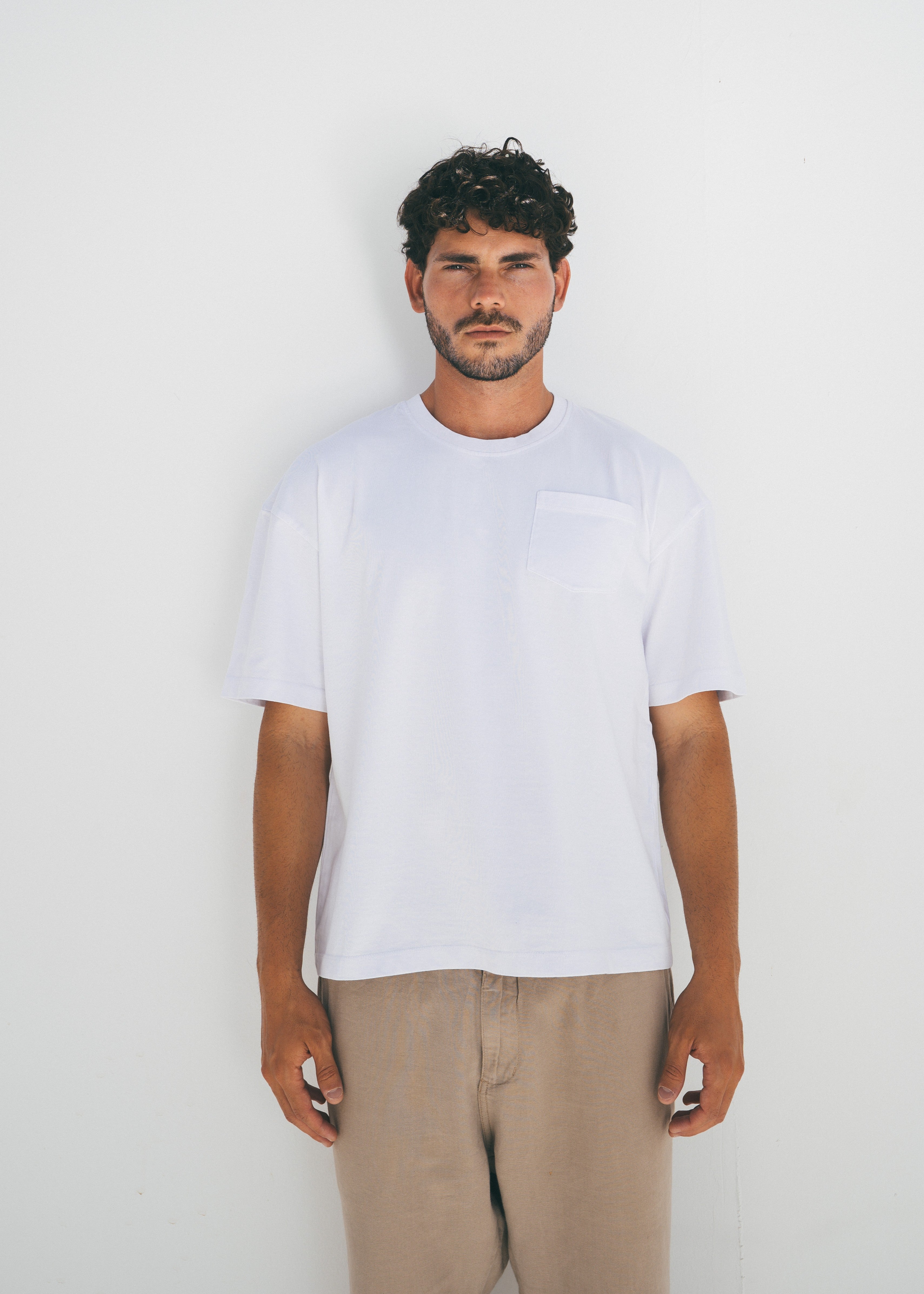 Form Pocket Tee in White