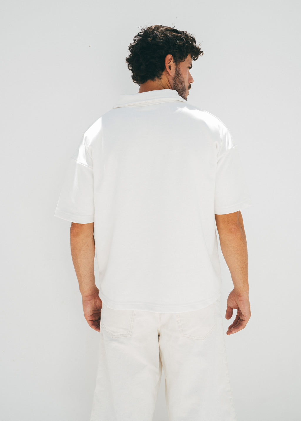 The Half Zip in Off White