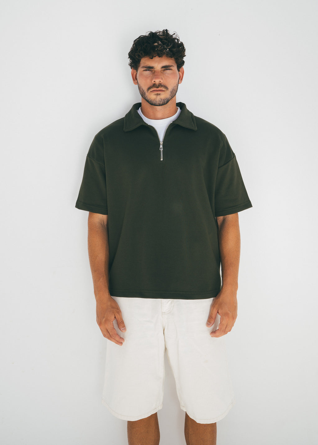 The Half Zip in Olive