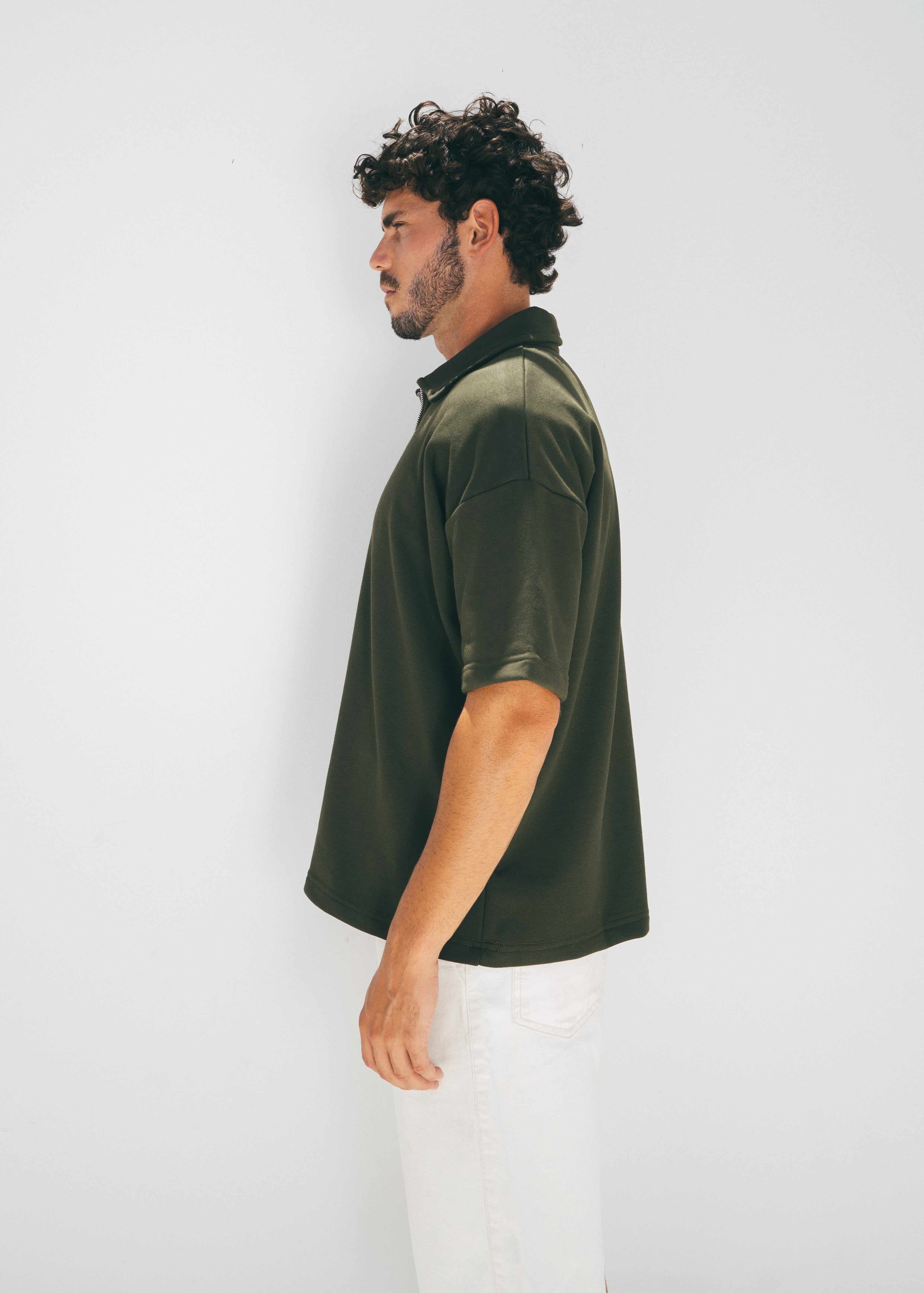 The Half Zip in Olive