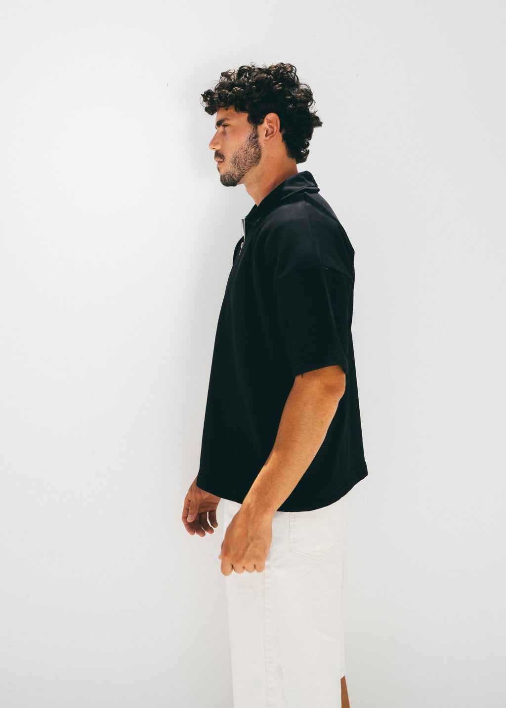 The Half Zip in Black