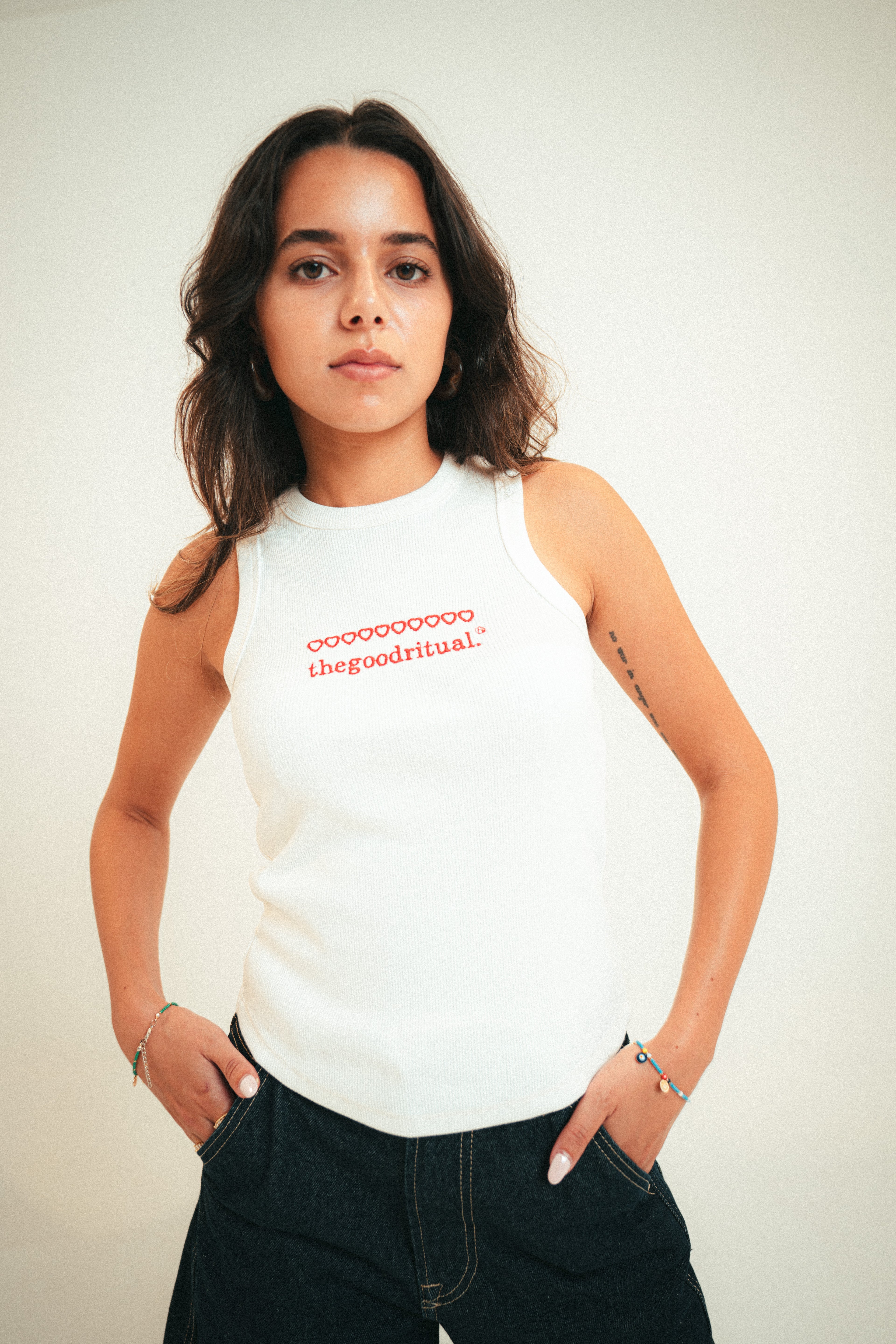 Logo & Hearts Tank Top