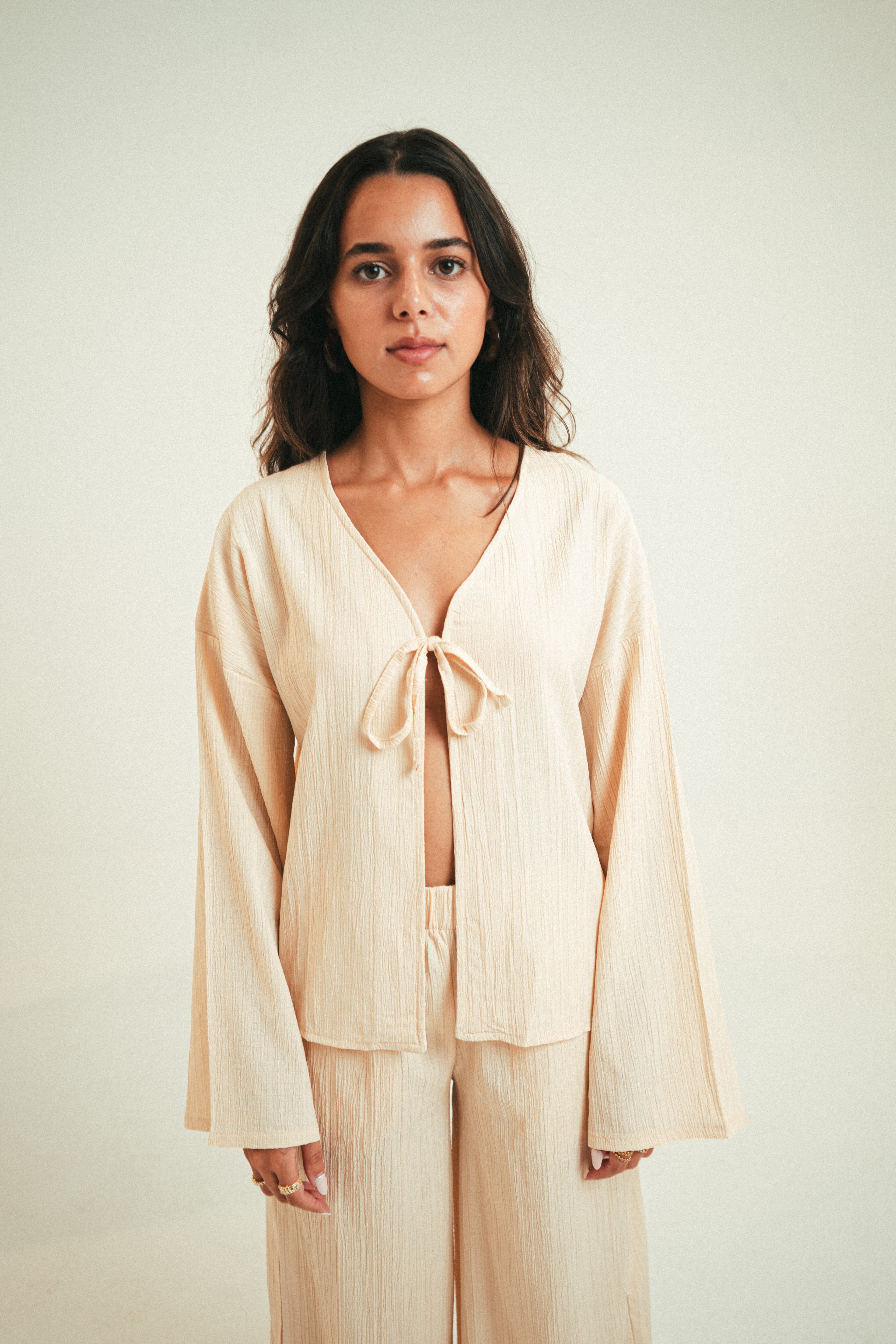 Linen Drift Tie Cardigan