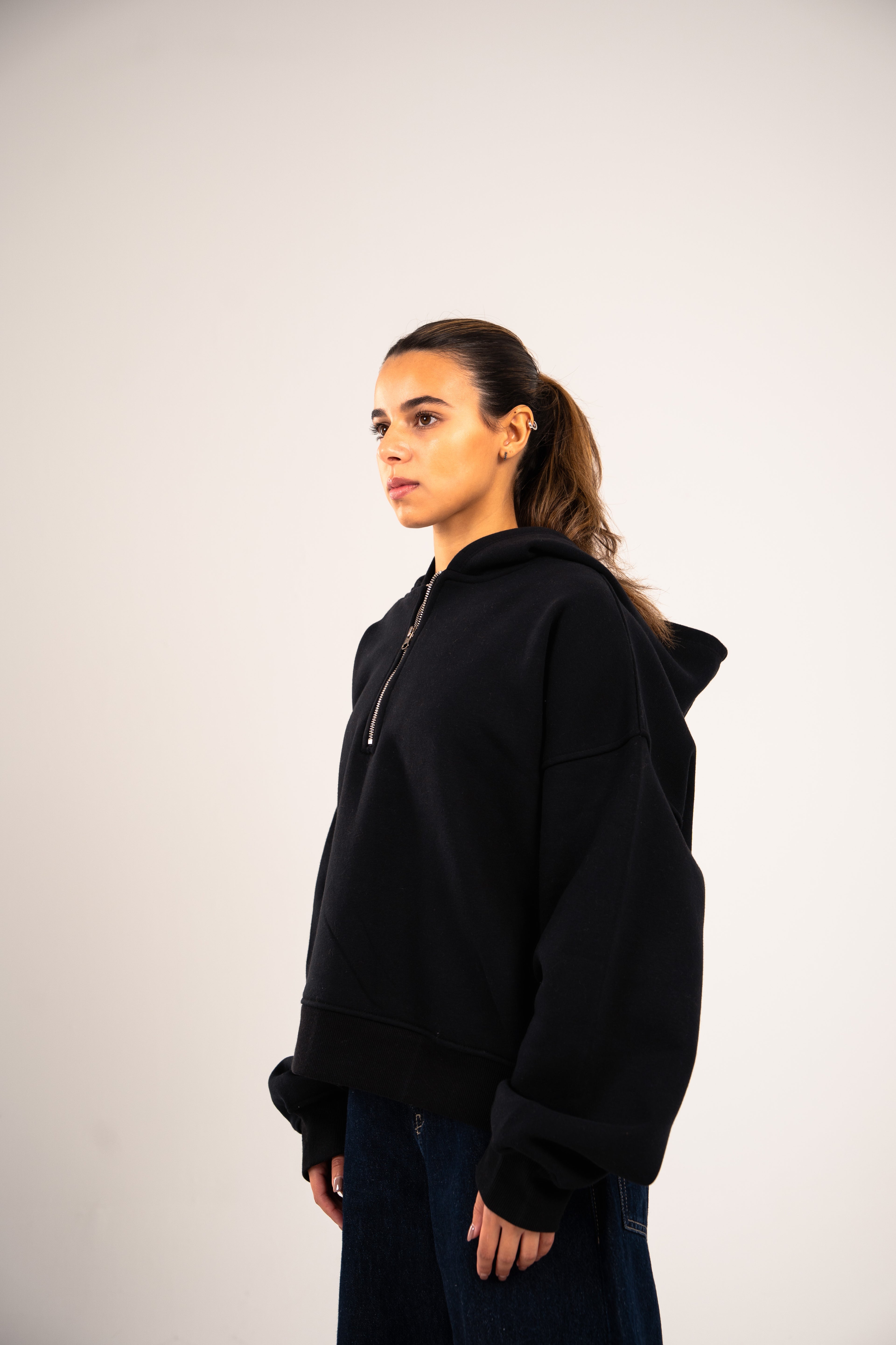 Cropped Half Zip Women's