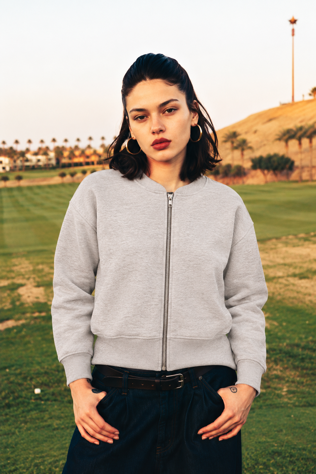 Crewneck Zip Up
