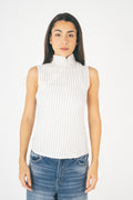 Mandarin Button Top