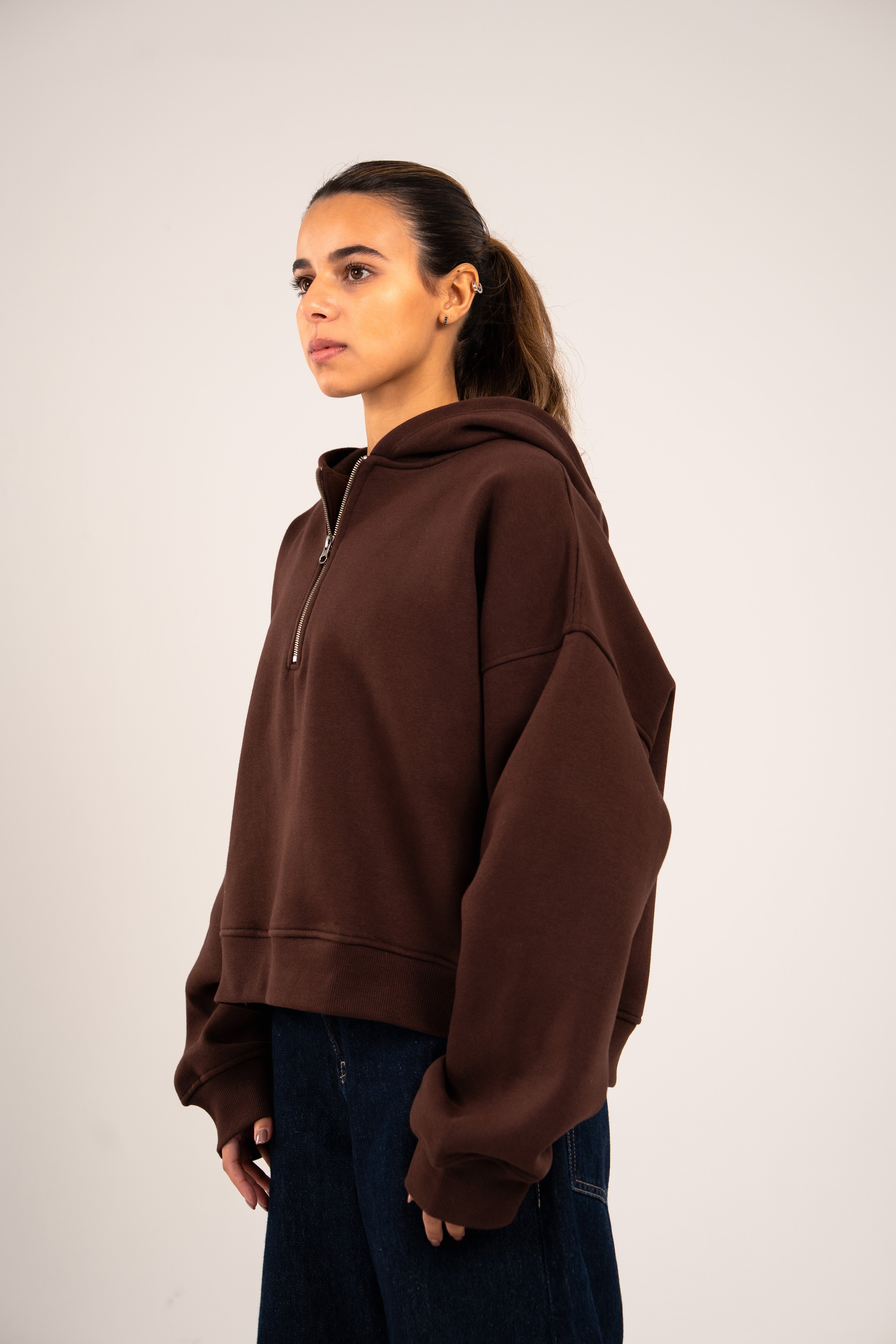 Cropped Half Zip Women's