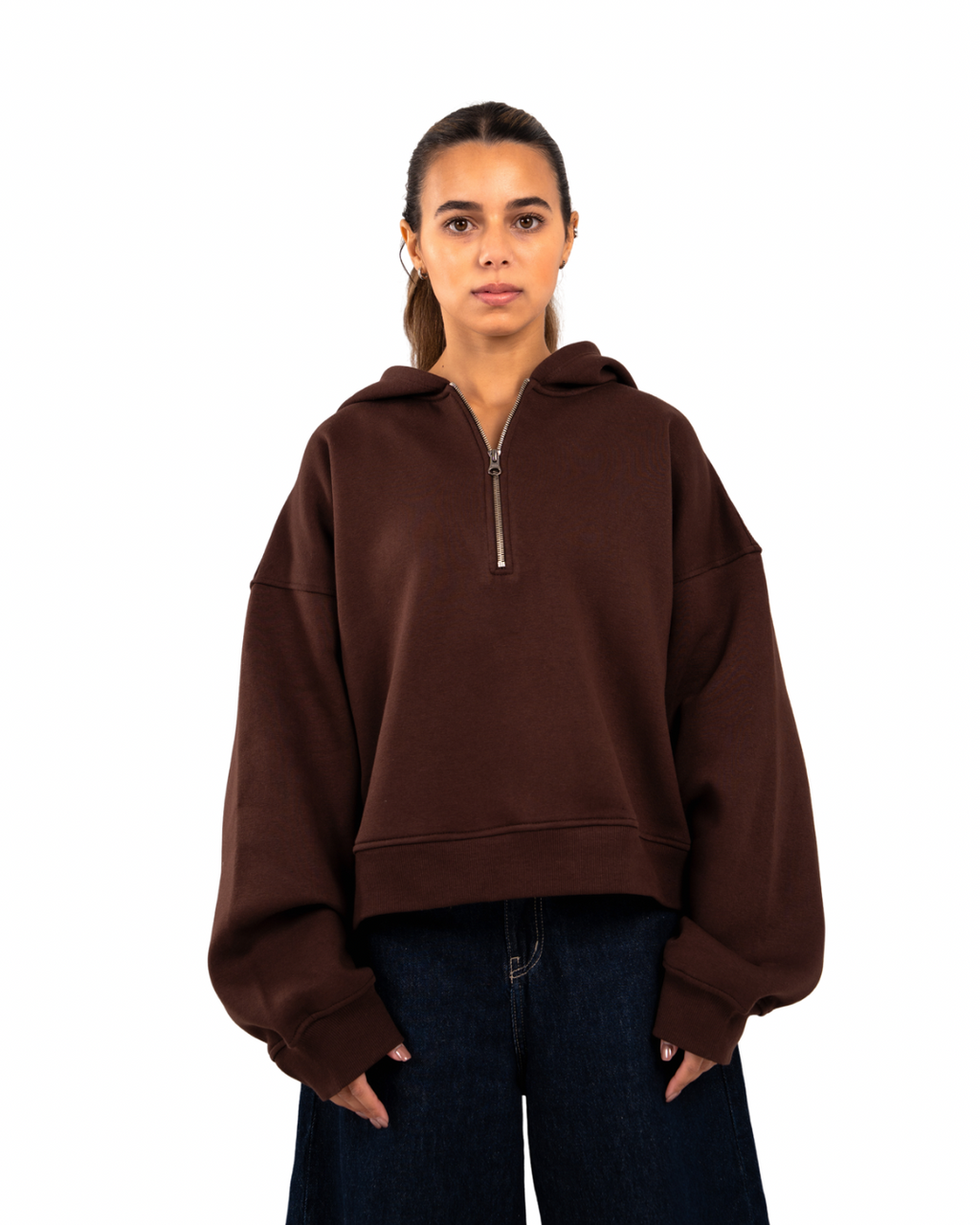 Cropped Half Zip Women's