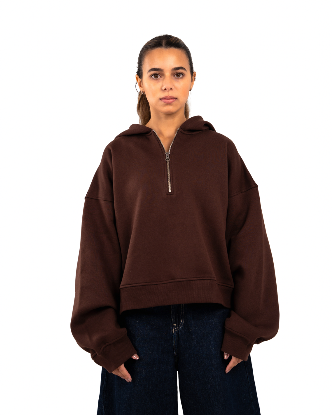 Cropped Half Zip Women's