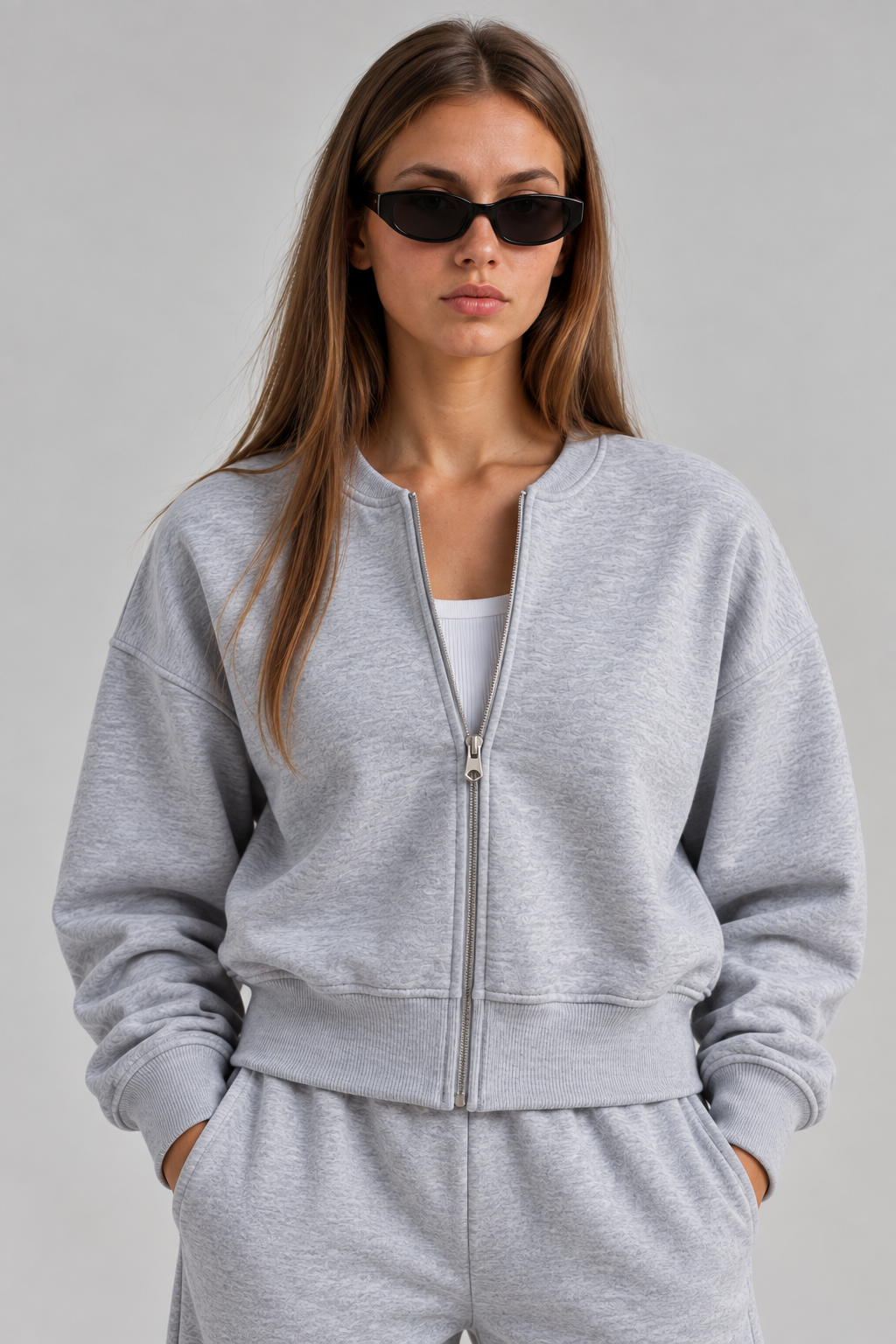 Crewneck Zip Up