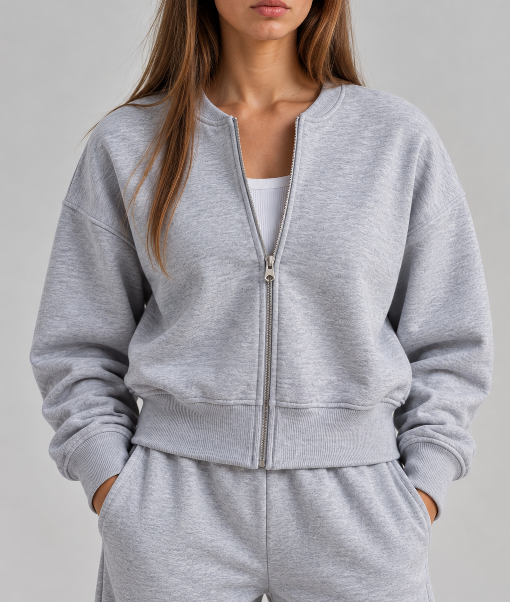 Crewneck Zip Up