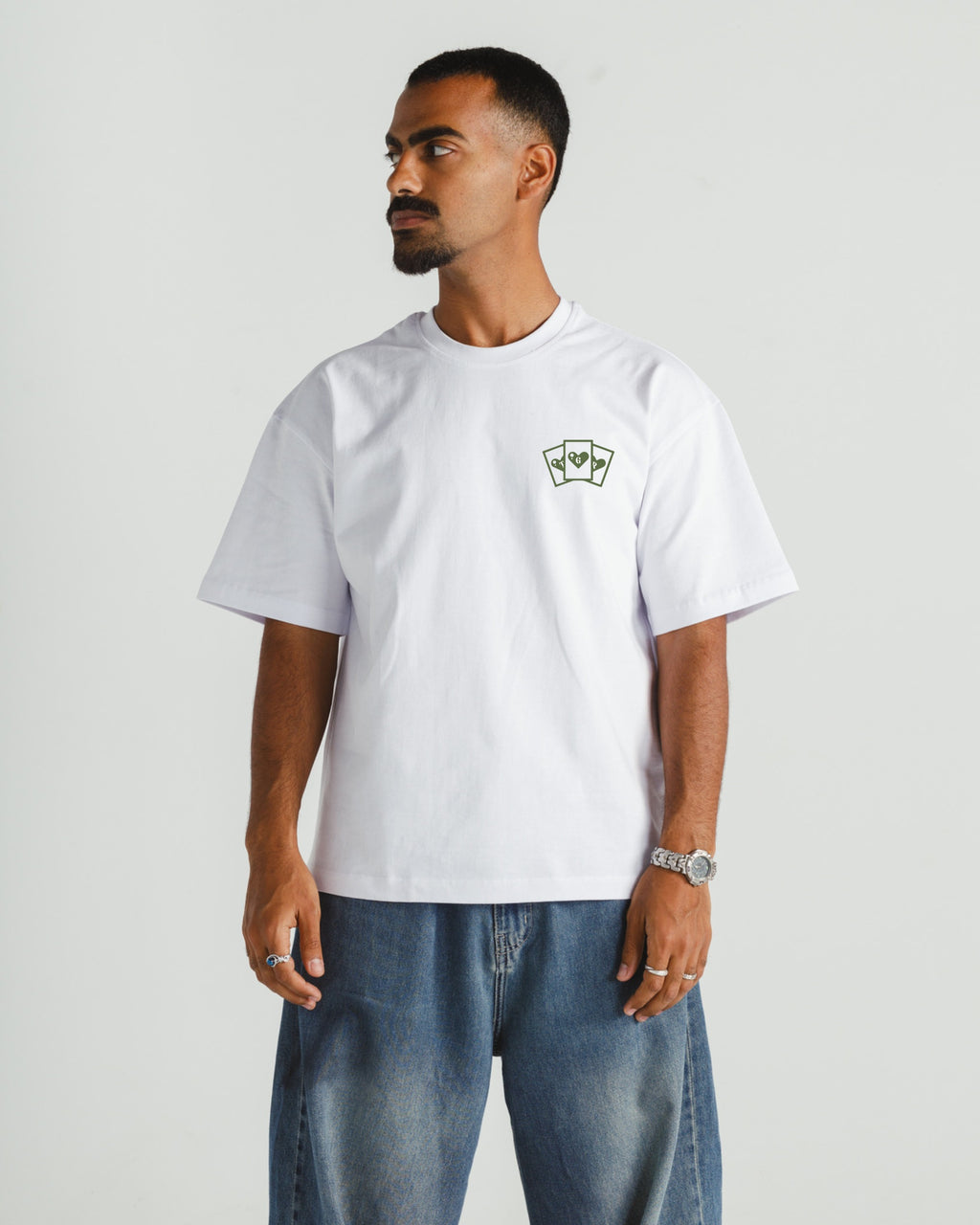 Cards White x Dark Green