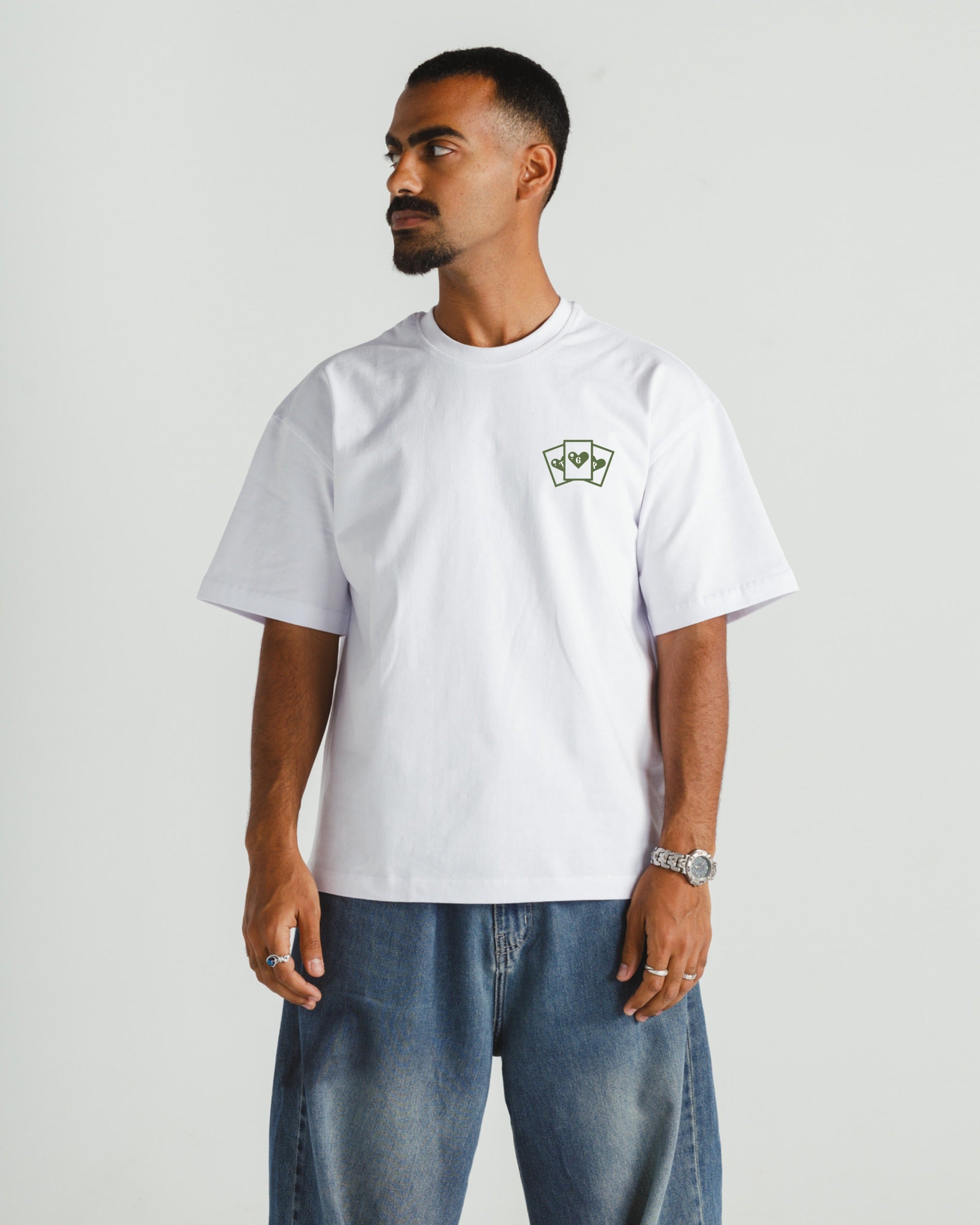 Cards White x Dark Green